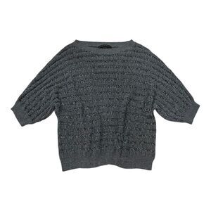 Antonio Melani Gray Pierced Knit Sweater M
